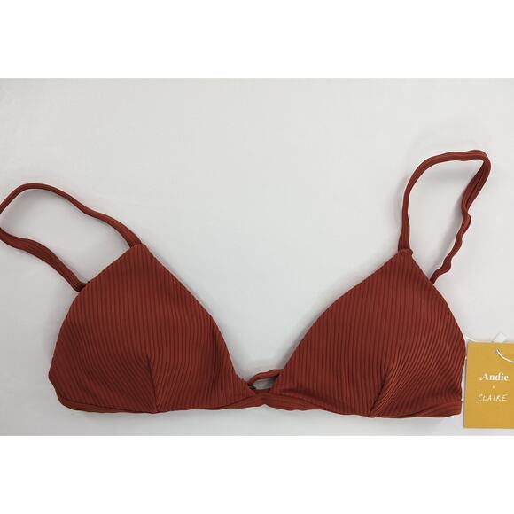 Andie Swim Red Claire Bikini Swim Top The Gold Coast - Picture 4 of 11